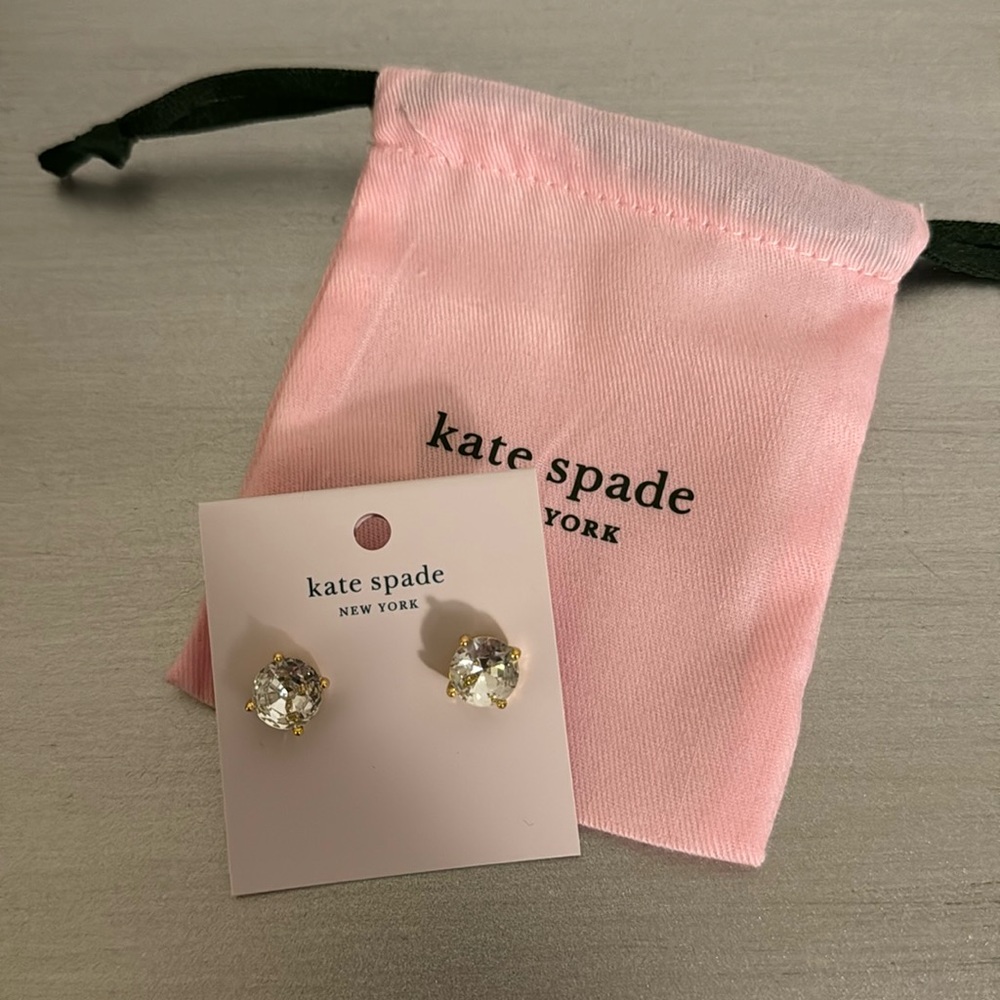 Kate Spade Clear Gumdrop Stud Earrings